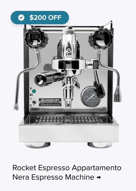 Rocket Espresso Appartamento Nera Espresso Machine - $200 Off