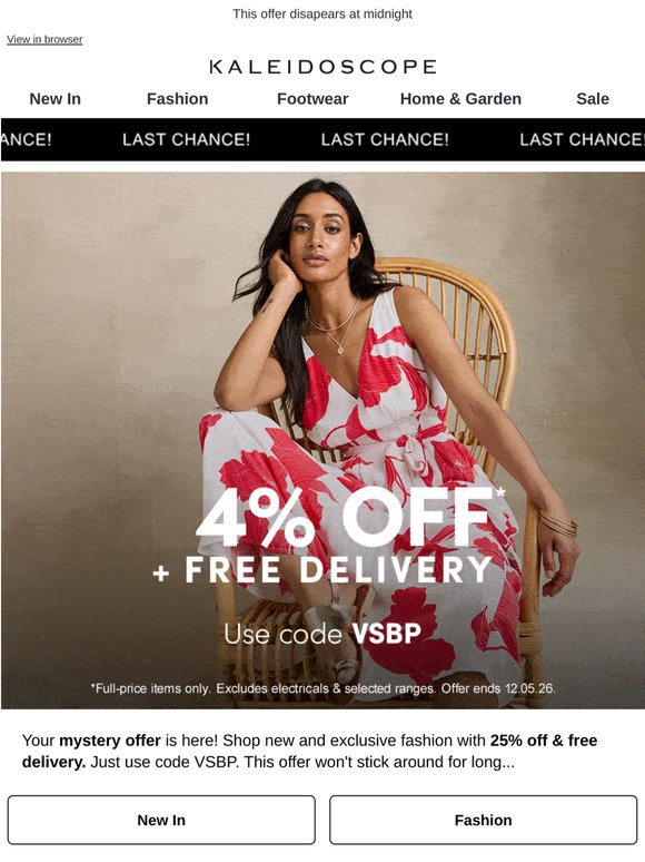 Psst ... Claim your 25% off & free delivery