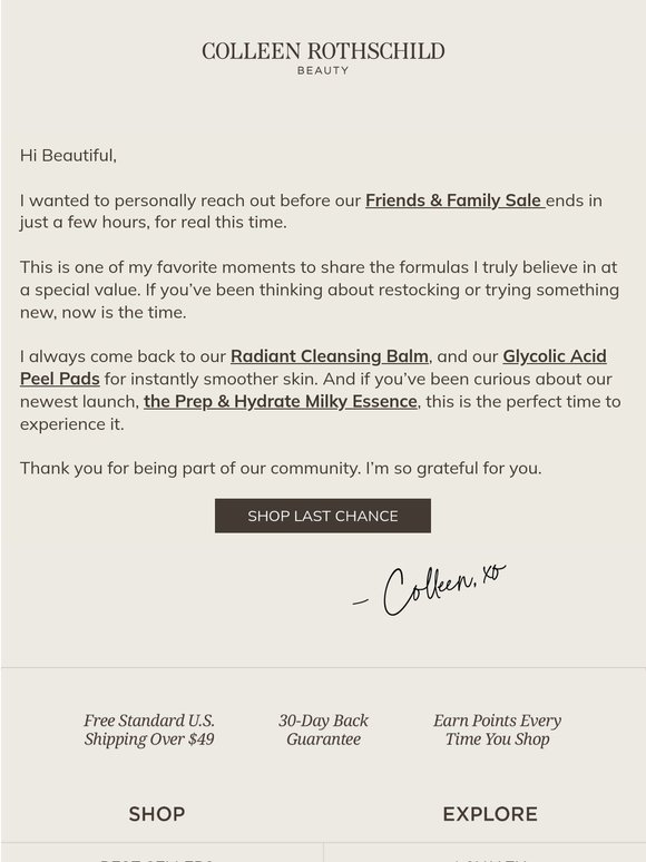 Final Hours: A Personal Message from Our Founder