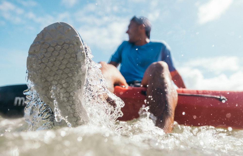 Man in water