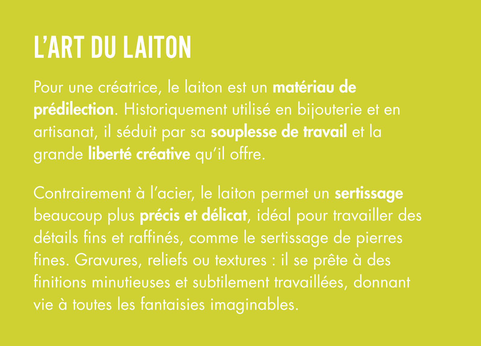 L'art du laiton