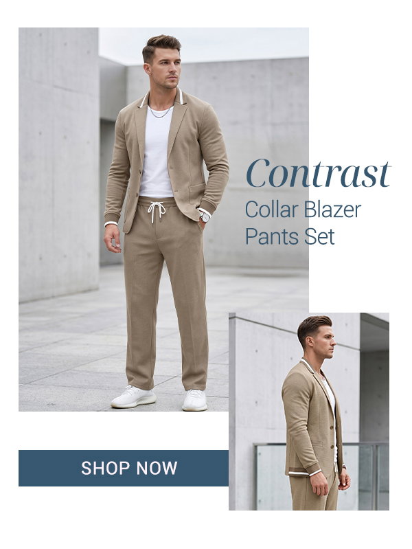 casual-contrast-collar-blazer-pants-set