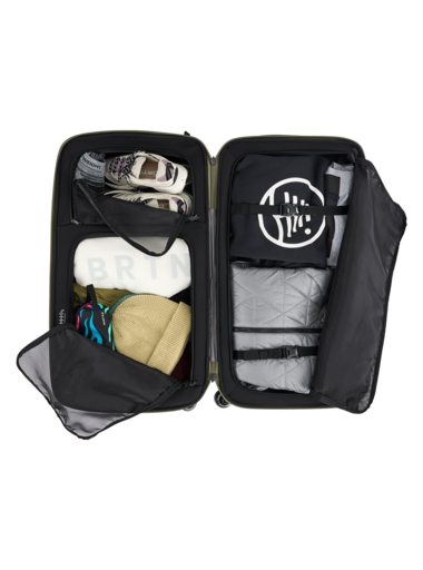 The 4-Wheel Flight Deck 38L opened up and packed with clothes