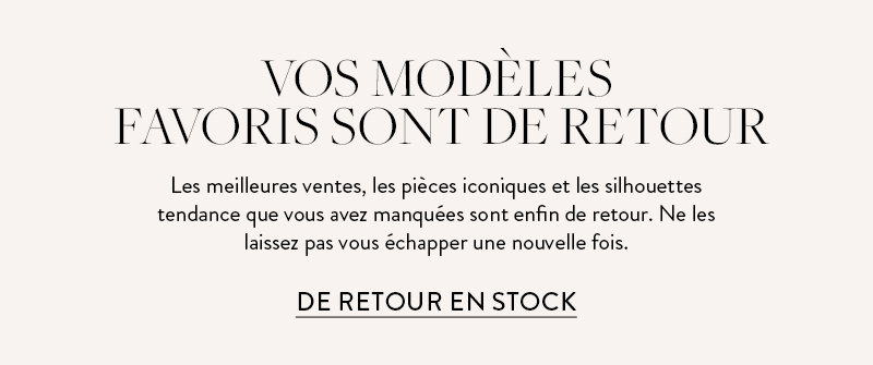 Back In Stock