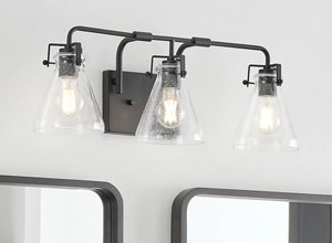 Jaden 3 Light 24 inch Midnight Black Bath Vanity Wall Sconce Wall Light
