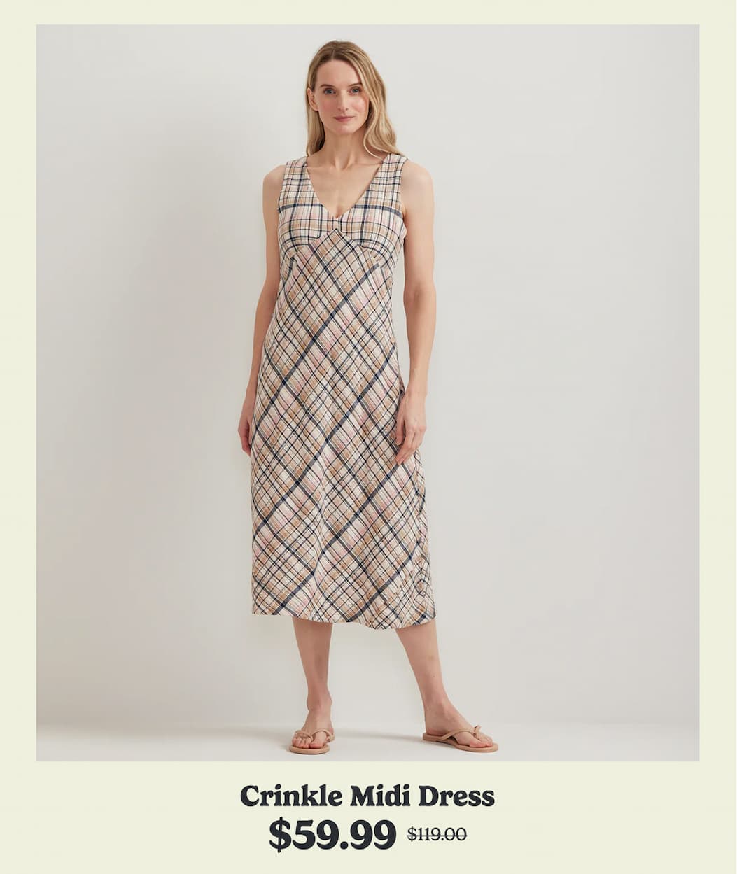 Women's Crinkle Midi Dress