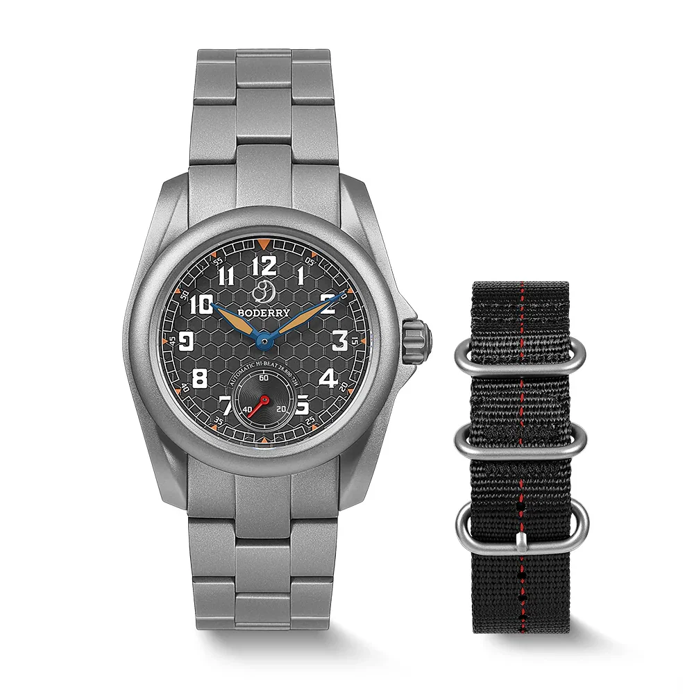 VOYAGER S72 – 72-Hour Power Reserve Titanium Automatic Field Watch, 100M Water Resistant | Grey/Bracelet