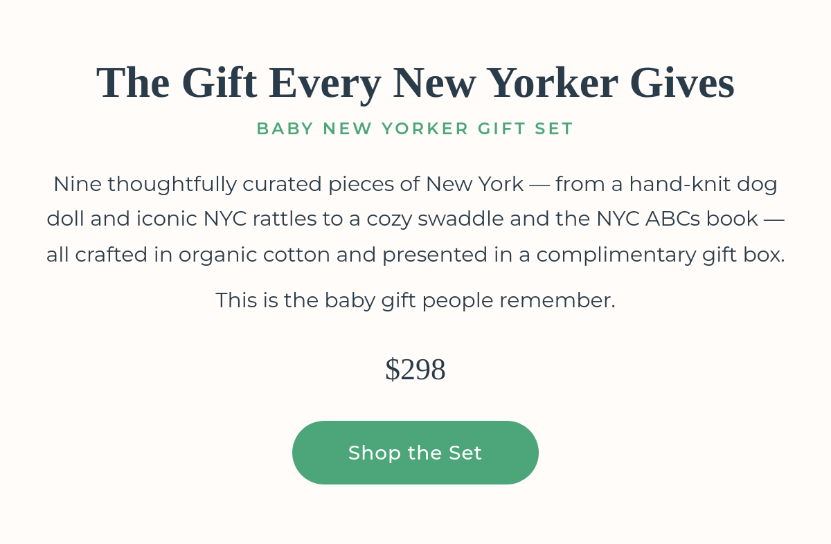 Baby New Yorker Gift Set headline and description