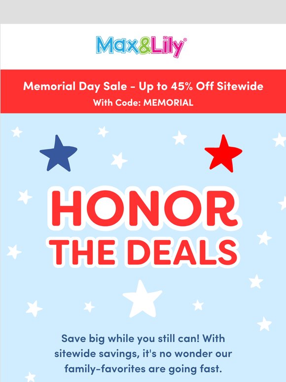 Dash to Memorial Day Deals 🛒💨