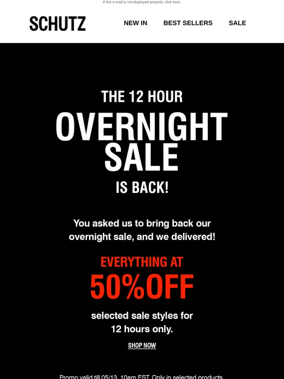 50% OFF for just 12 hours!