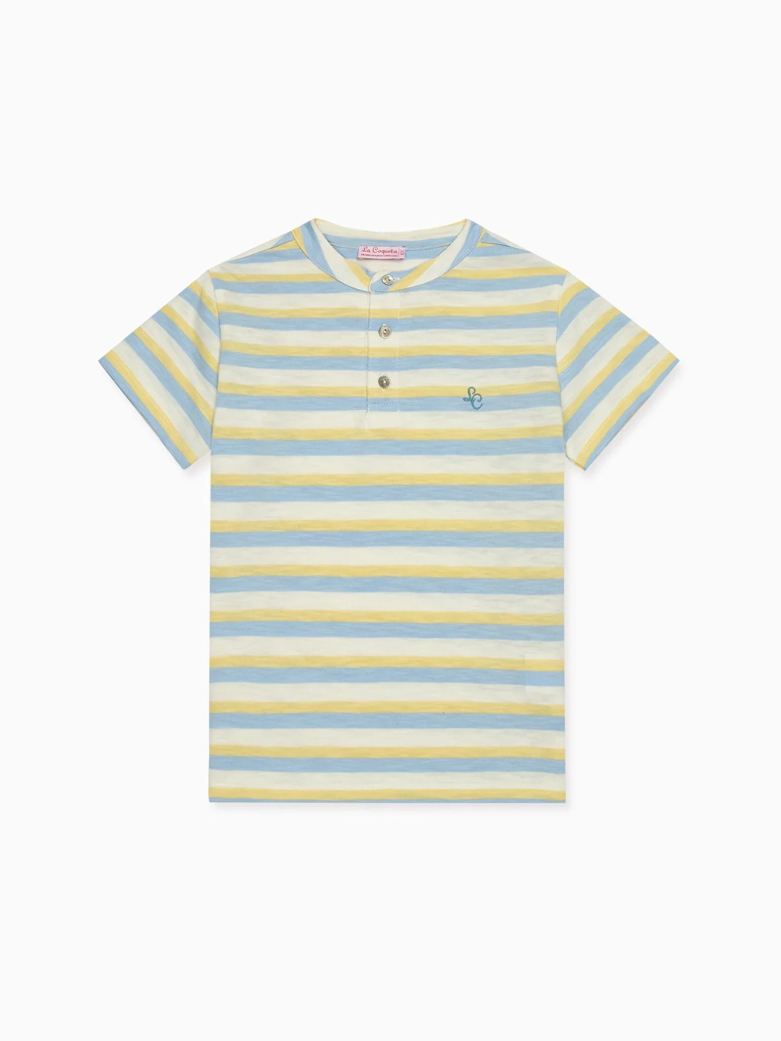 Image of Lemon Stripe Alcon Boy Polo Shirt