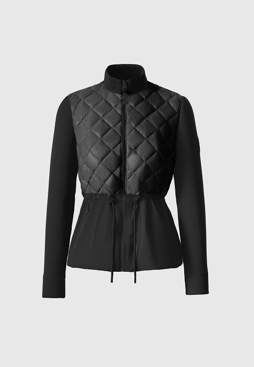 ADITA Light Down Hybrid Jacket with Peplum Hem for Women