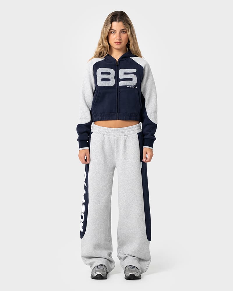 Harvest Cropped Zip Through Fleece Hoodie