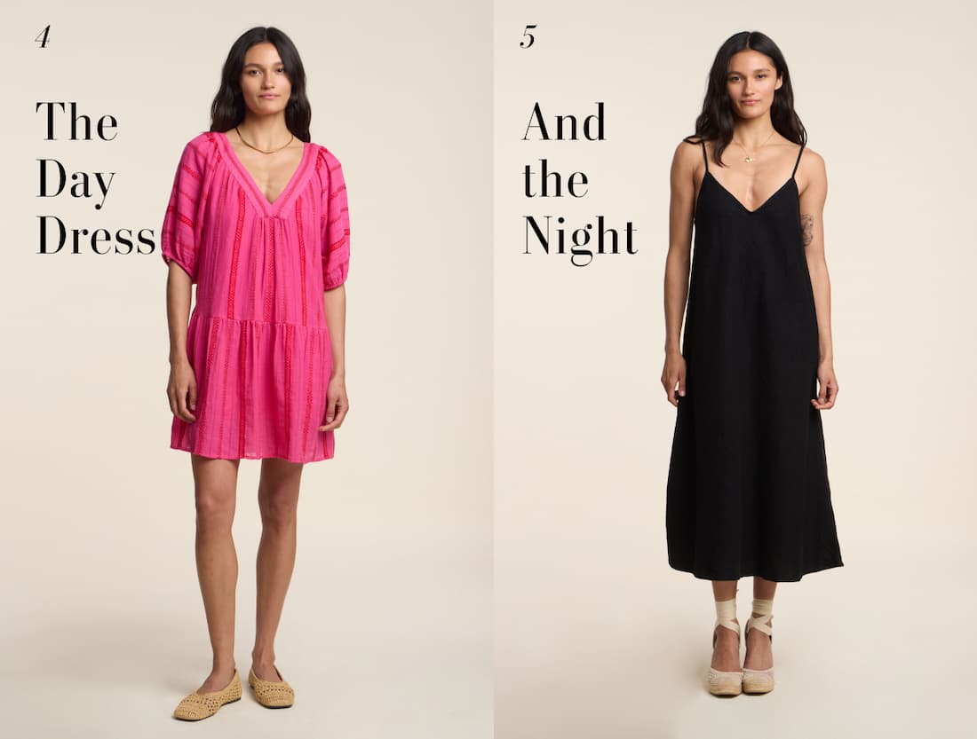 4. The Day Dress and 5. And the Night. Models wearing: Selina Dress and Hope Dress