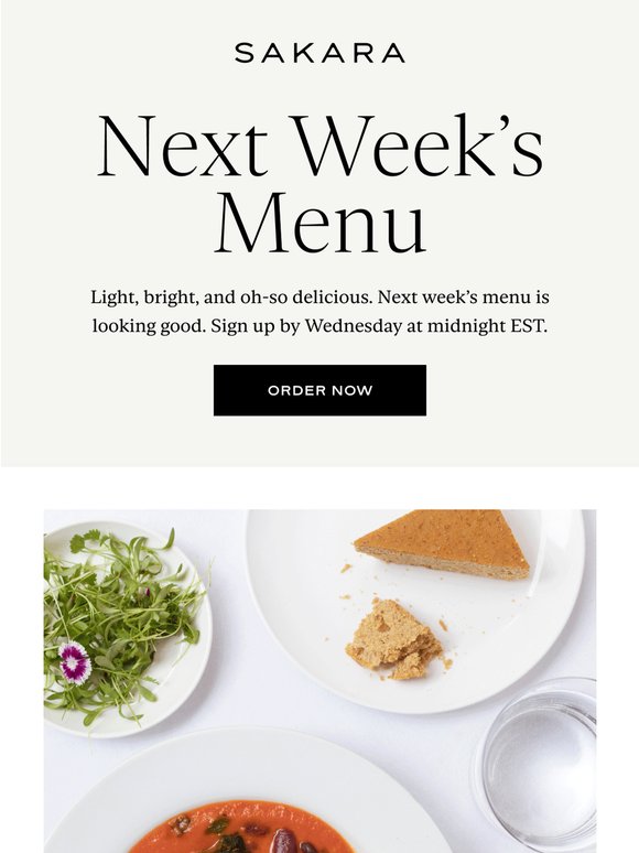 A Light, Bright Menu