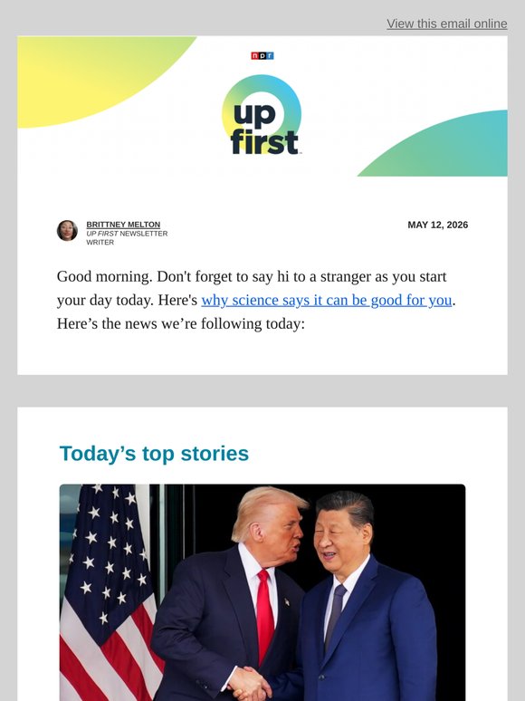 Trump's relationship with China's Xi Jinping will be tested during state visit. And, Venezuela's María Machado tells NPR about her hopes for her country
