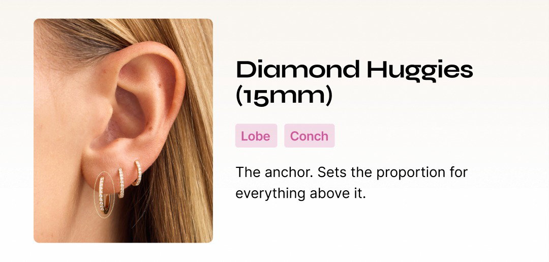 diamond huggies 15