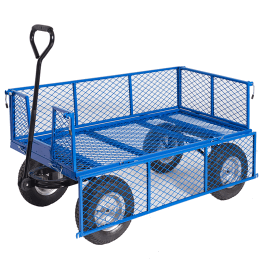 Industrial Mesh Base & Sides Turntable Truck 1200L x 600W 400kg