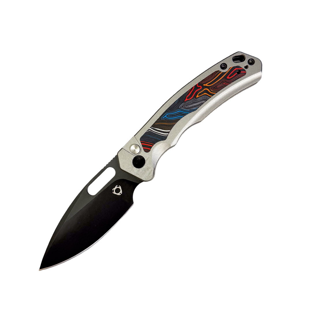 Image of SIXLEAF SL-103 FOLDING KNIFE 3.35" 14C28N PVD BLADE BLACK/G10 ALUMINUM/G10 HANDLE EDC