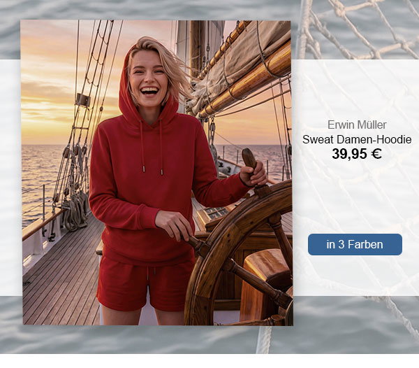 Erwin Müller Sweat Damen-Hoodie 39,95€! In 3 Farben.