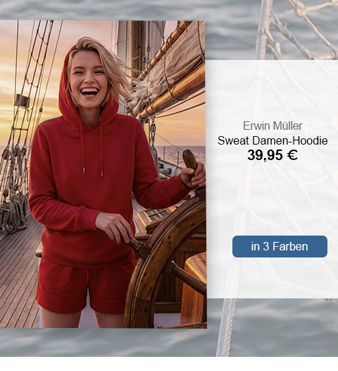 Erwin Müller Sweat Damen-Hoodie 39,95€! In 3 Farben.