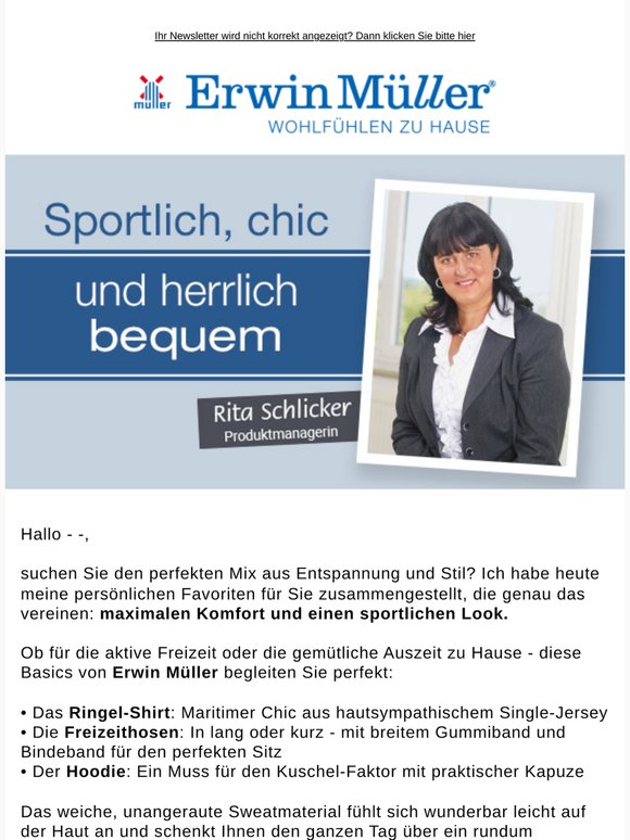 Homewear von Erwin Müller - chic und bequem!