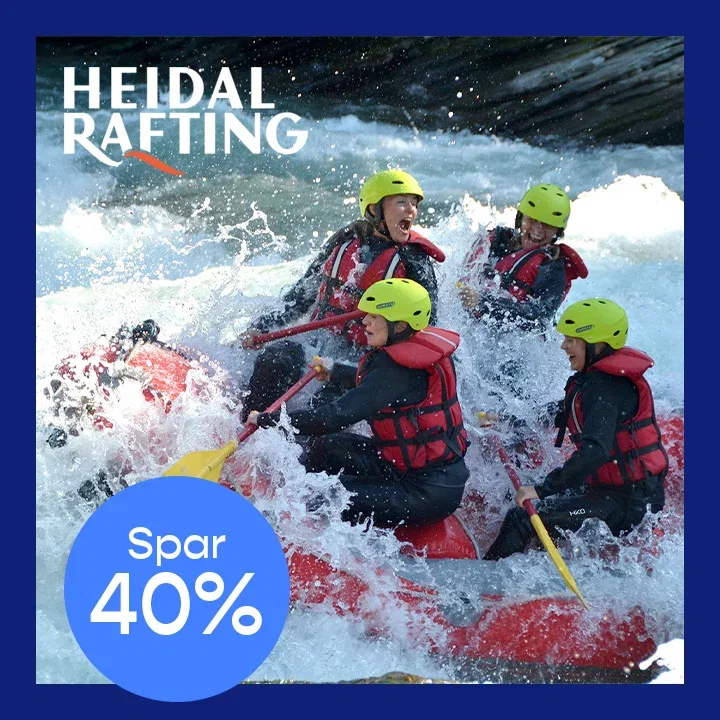 Overnatting og actionfylt rafting med Heidal Rafting i Sjoa – en av Europas beste raftingelver