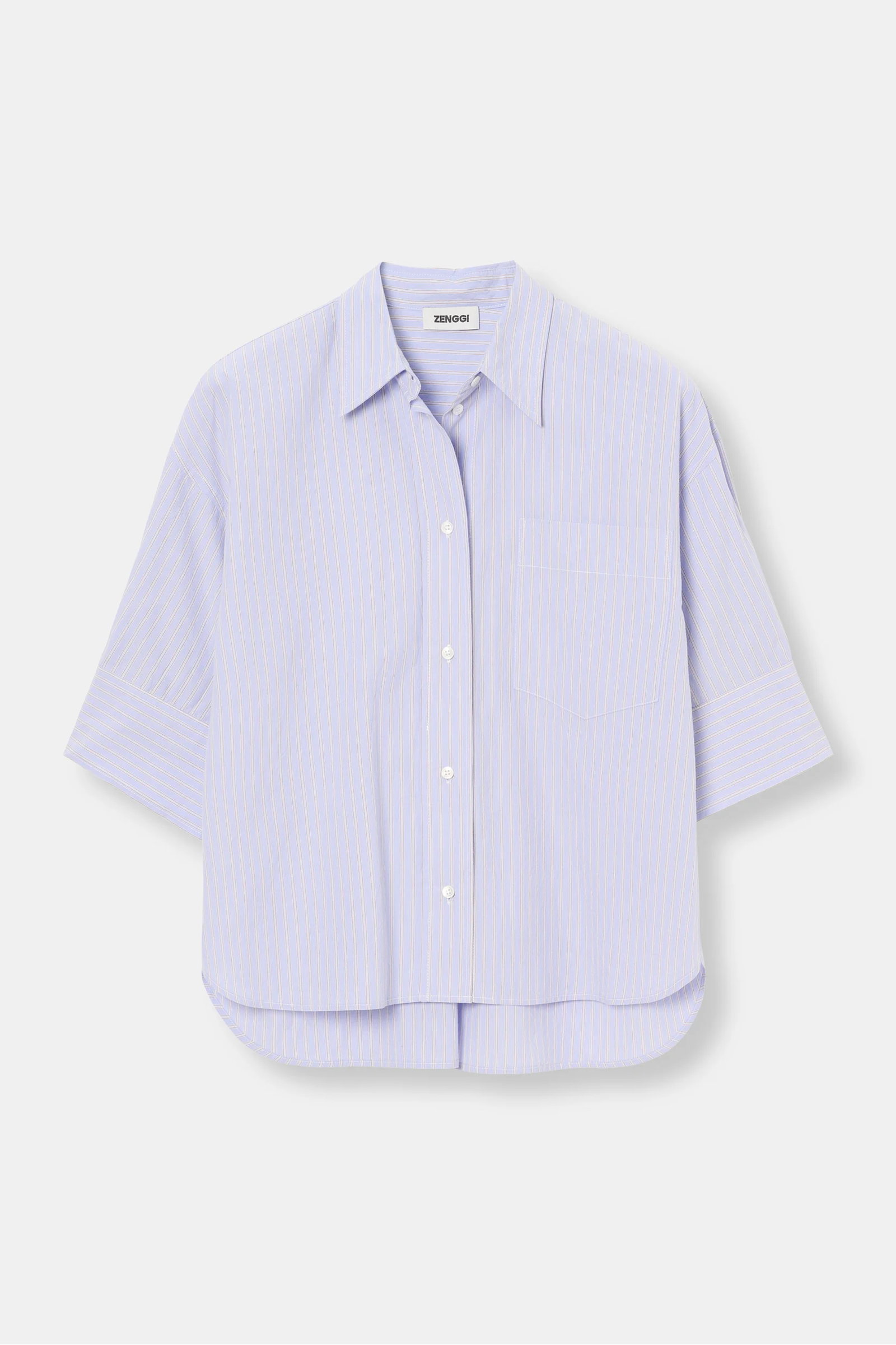 COTTON STRIPE SHORT SLEEVE SHIRT