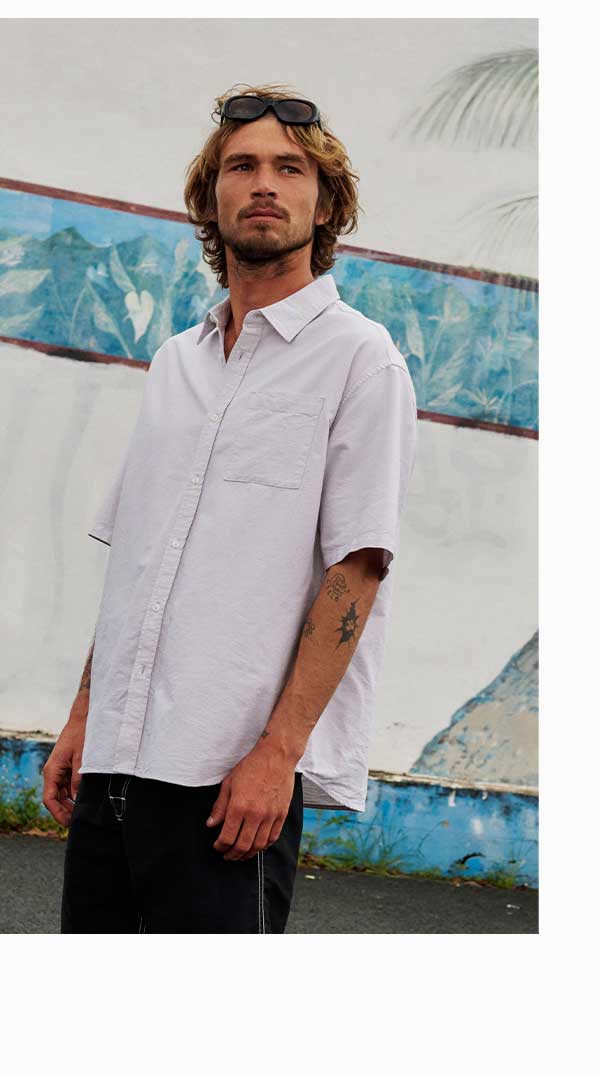 Male model wearing the Ford Shirt