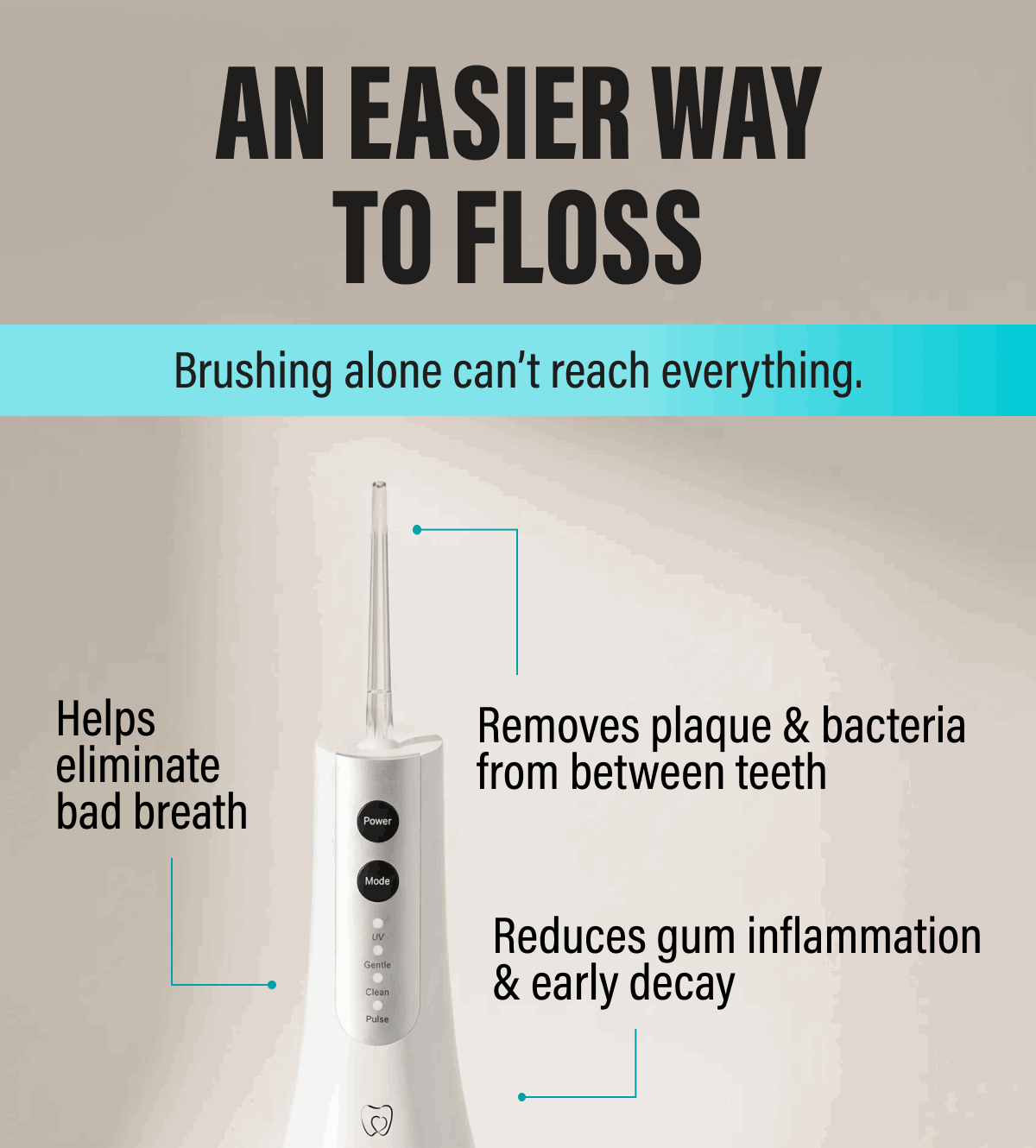 An Easier Way To Floss | Brushing alone can’t reach everything.