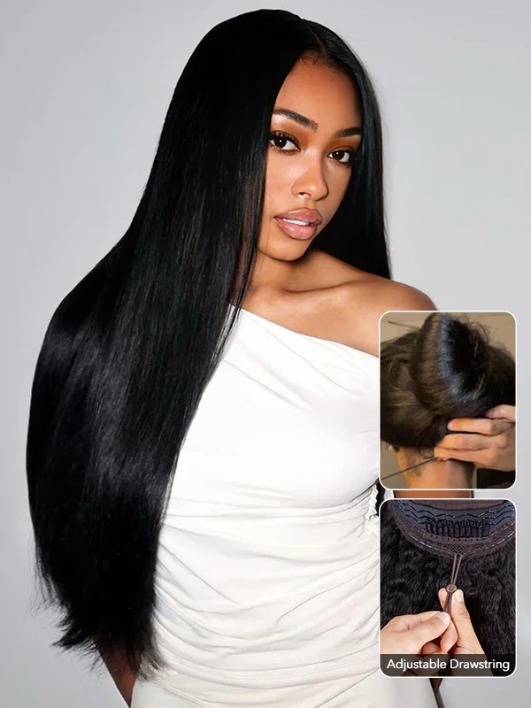 Wavymy Pre-Everything 13x6 Max Lace Frontal Wig Drawstring Wear & Go Wigs Dome Cap Glueless Wigs 180% Density