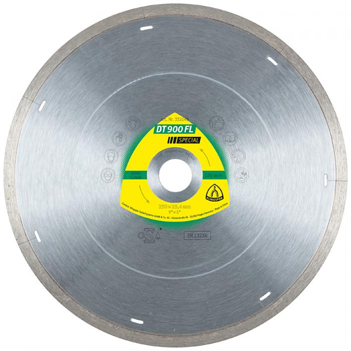 Diamanttrennscheibe DT 900 FL - Durchmesser 180 bis 350 mm - Bohrung 30 mm mit Reduzierung auf 25,4 mm - gesintert