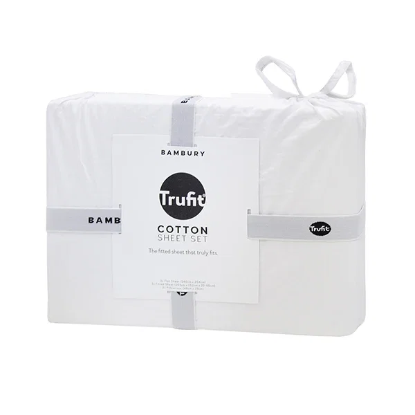 Bambury Tru Fit Sheet Set White