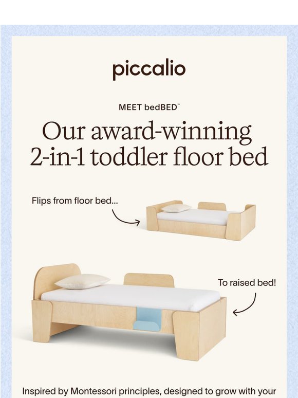 Our award-winning toddler bed