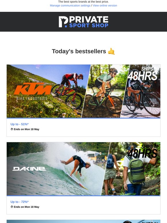 KTM Bikes up to -51% off | Dakine, Bliz, Dainese ski, Berghaus...