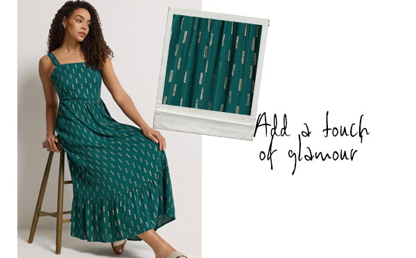 M&Co Teal Green Foil Maxi Beach Dress
