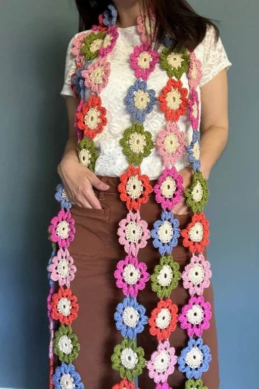 Image of Crochet Kit - Flower Power Scarf