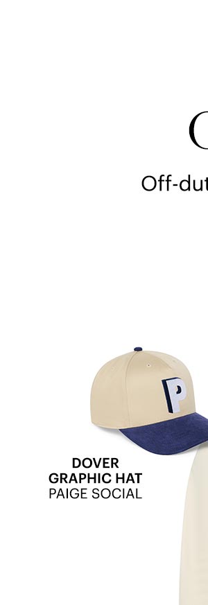 Off the Field - Off-duty style, made for game days and everything after. Featuring a baseball cap in beige and blue with a 3d embroidered P graphic.