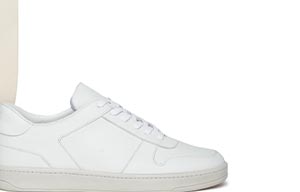 An image of a white leather sneaker.