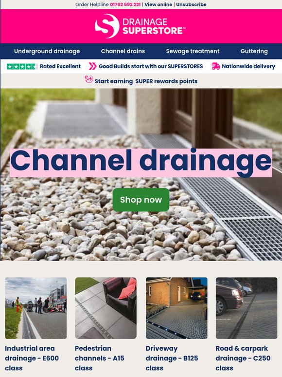 Channel drainage: Sort surface water fast 💧