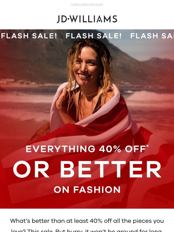 FLASH SALE ⚡ 40% off or more starts now