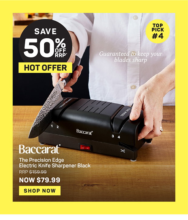 Baccarat The Precision Edge Electric Knife Sharpener Black