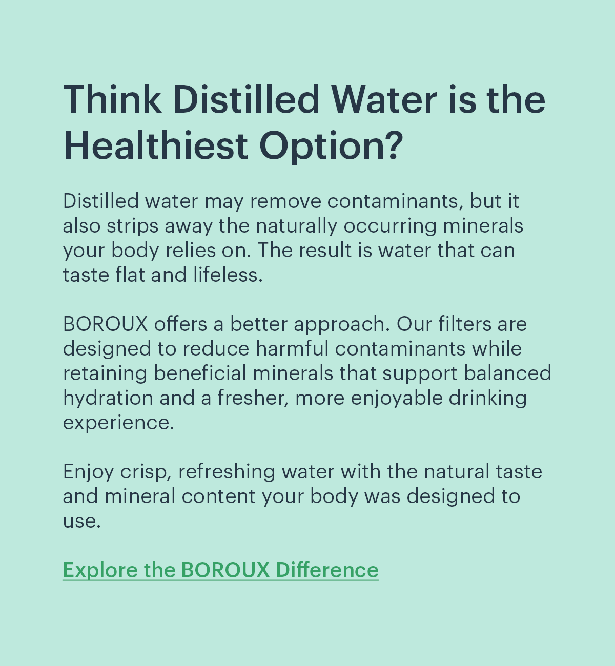 Think Distilled Water is the Healthiest Option?