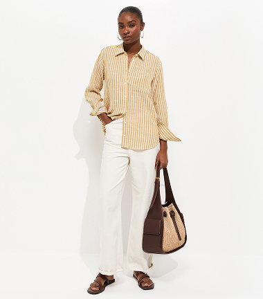 Yellow Striped Long Sleeve Shirt