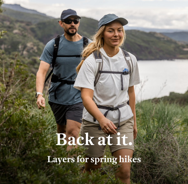 Back at it. Layers for spring hikes.
