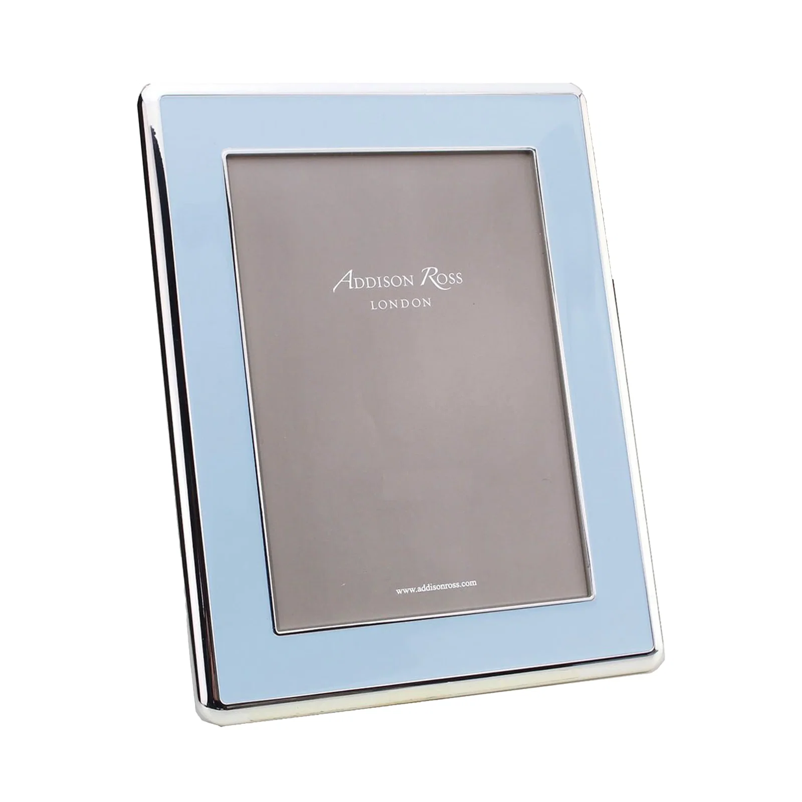 Image of Powder Blue Enamel & Silver Curve Frame