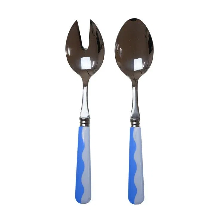 Image of Wave Salad Servers - Periwinkle & Blue (2‑Piece Set)