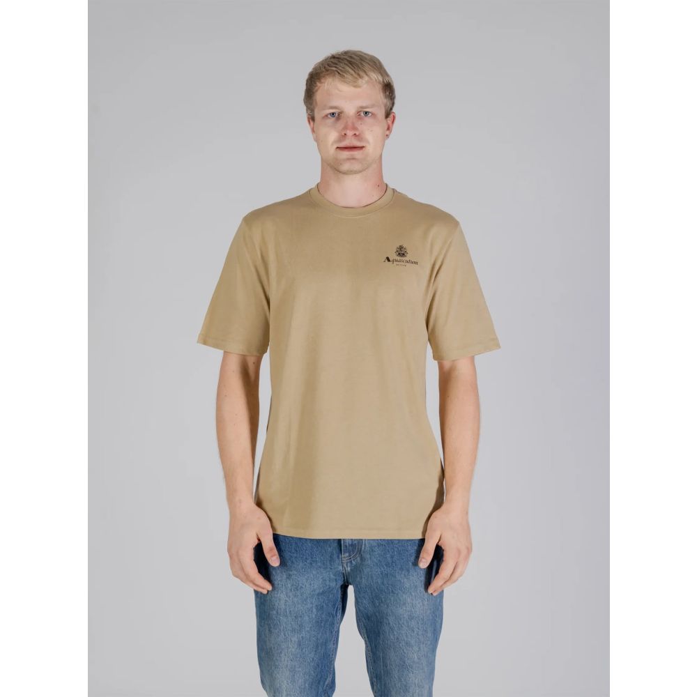 Image of Aquascutum Beige Small Logo T-Shirt