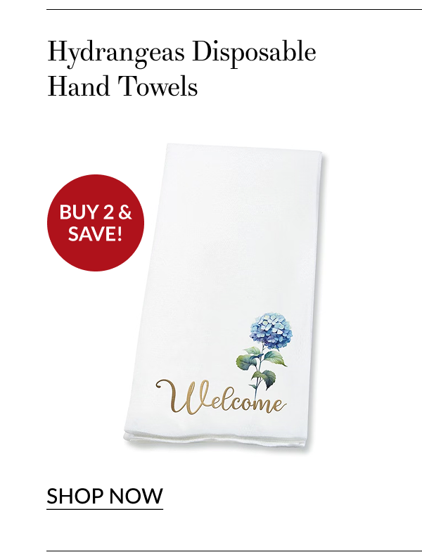 Hydrangeas Disposable Hand Towels