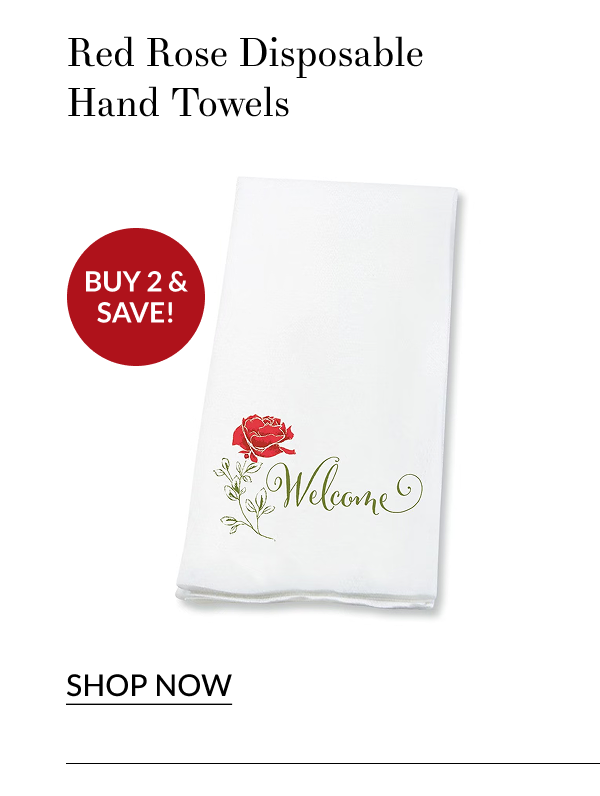 Red Rose Disposable Hand Towels
